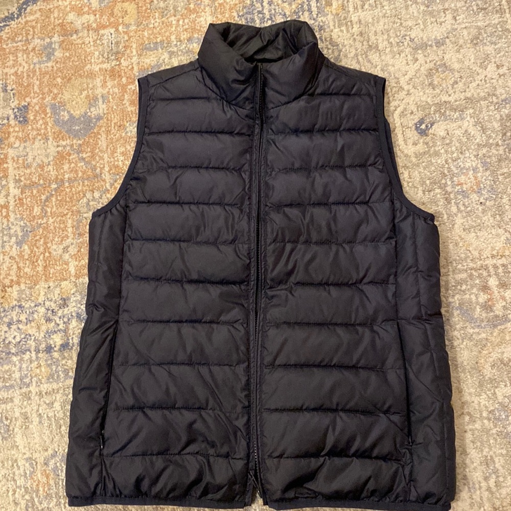 Jcrew navy puffer vest